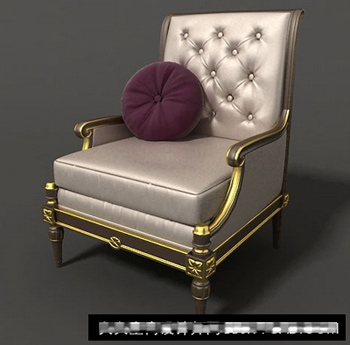 Westeuropa Gewebe weich Sofa Stuhl 3D-Modell