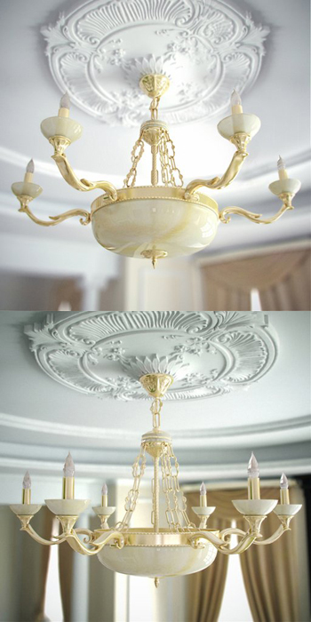 Europäische Wohnzimmer Kronleuchter 3D-Modell