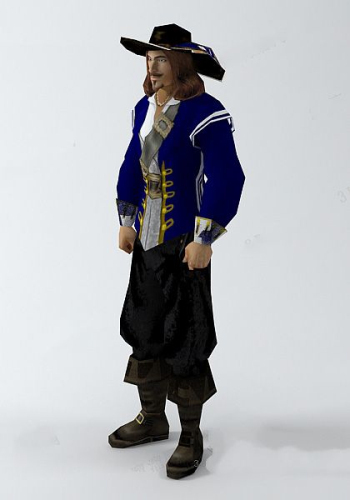 Pirat Mann 3D-Modell