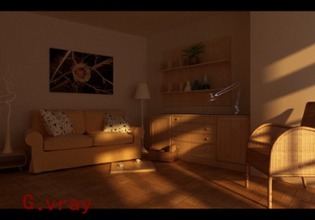 Sunset Wohnzimmer 3D-Modell