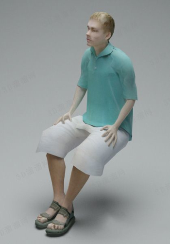 Männer sitzen Modell