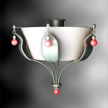 Pastoral-Stil Tablett Porzellan Leuchterlampe 3D-Modelle