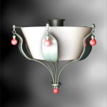 Pastoral-Stil Tablett Porzellan Leuchterlampe 3D-Modelle