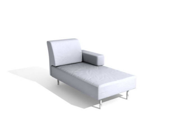 Indoor stilvolle weiße Schlafcouch 3D-Modell