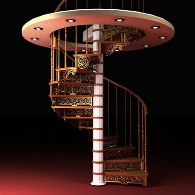 3D Wendeltreppe Europäischen