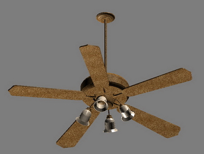 3D-Modelle von elektrischen Ventilatoren mit Licht