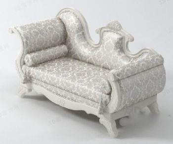Luxus Silber Sofa Stuhl 3D-Modell