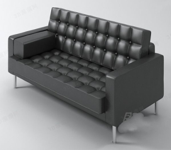 Fashion model schwarzen Sofa