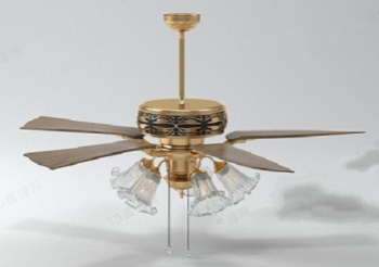 Goldene Deckenventilator Modell
