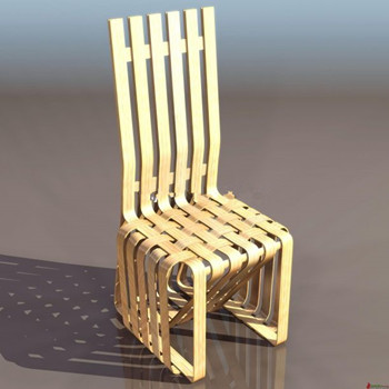 Rattan Stuhl 3D-Modell