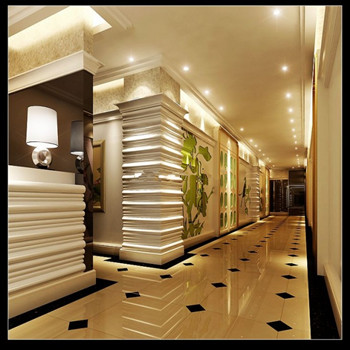 Modell modernen Hotelflur