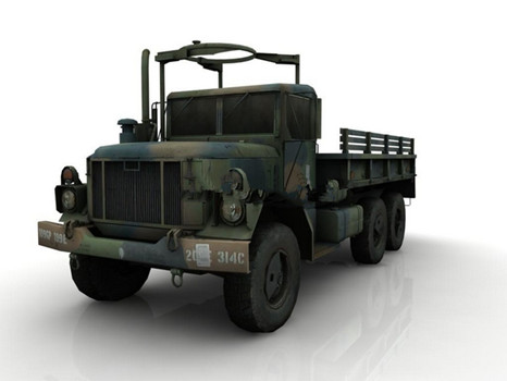 3D-Modell des Militär-Lkw