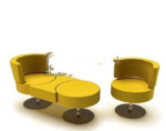 Gelbe funktionelle Sofa Modell