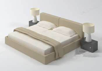 Einfache Bett 3D-Modell
