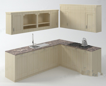 3D-Modell aus Holz Schränke