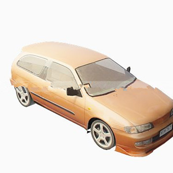 Gelbes Auto 3D-Modell