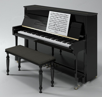 3D-Modell aus hochwertigem Klavier