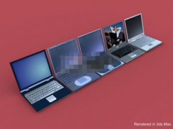 3D-Modell des Laptops