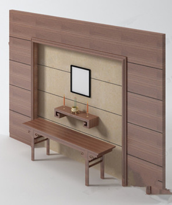 3D-Modell aus Holz Schrank