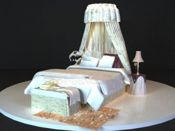 3D-Modell eines warmen Bett