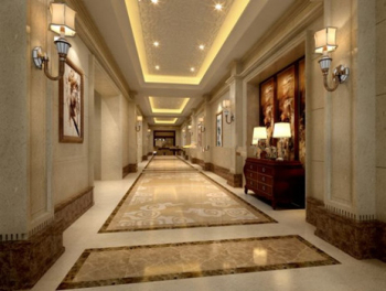 3D-Modell des Hotelflur