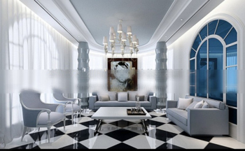 Mittelmeer-Stil Wohnzimmer Modell