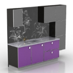 schwarz khlen Schrank 3D-Modelle