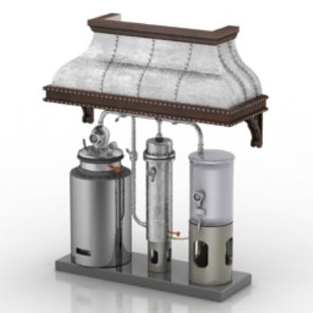 Kombination Wasser-Heizungen 3D-Modelle