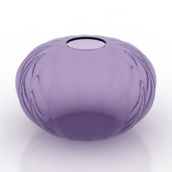 lila runden Glasporzellan 3D-Modelle