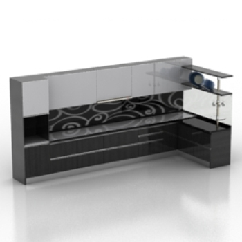 coole schwarze Kabinett 3D-Modell