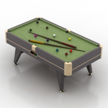 3D-Modell eines Vollbillardtische