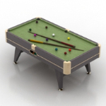 3D-Modell eines Vollbillardtische