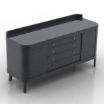 schwarz Atmosphärischer Schreibtisch 3D-Modelle
