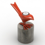 Roter Vogel Wecker Modell