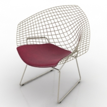 Red einzigen Stuhl 3D-Modell