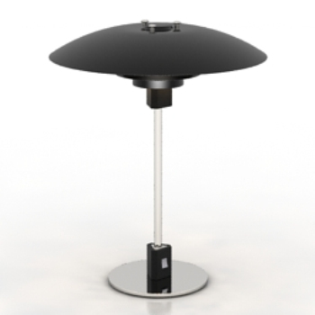 schwarzer eleganter Tischleuchte 3D-Modelle