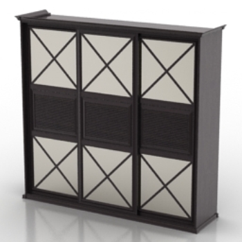 schwarz und weiß mit Textur Kleiderschrank Modell
