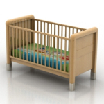 3D-Modell einer Holzkrippe