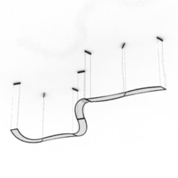feine Seidenband Kronleuchter 3D-Modelle