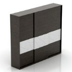 Mode schwarzen Schlafzimmerschrank 3D-Modell Atmosphäre