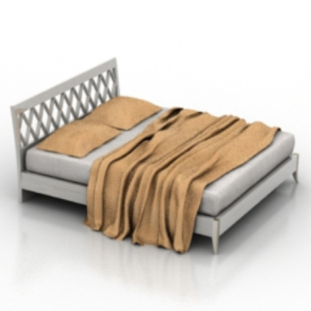 weißen Doppelbett-Modell