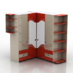 rot Eckschrank Modell