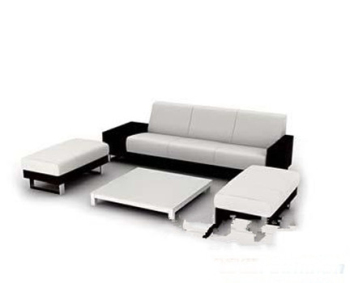 Moderne schwarze und weiße Sofamodell