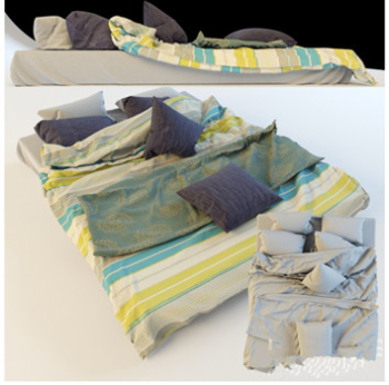 3D-Modell eines kleinen Jugendbett
