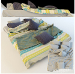 3D-Modell eines kleinen Jugendbett