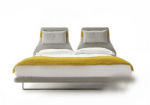 3D-Modell der gelben und weißen Bett