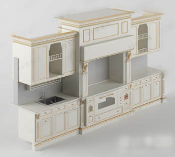 3D-Modell des europäischen Stil Schränke