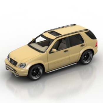 Gelb 3D-Modell SUV