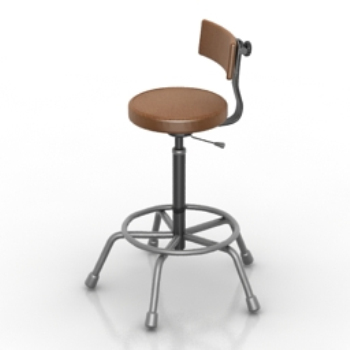 3 D-Modell des Barstuhl