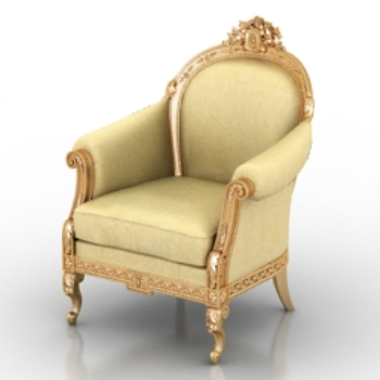 Europäischen Luxus-Sofa-Stuhl 3D-Modell
